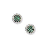 Emerald Bamboo Earrings