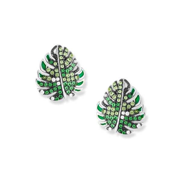 Malu Monstera Leaf Earrings