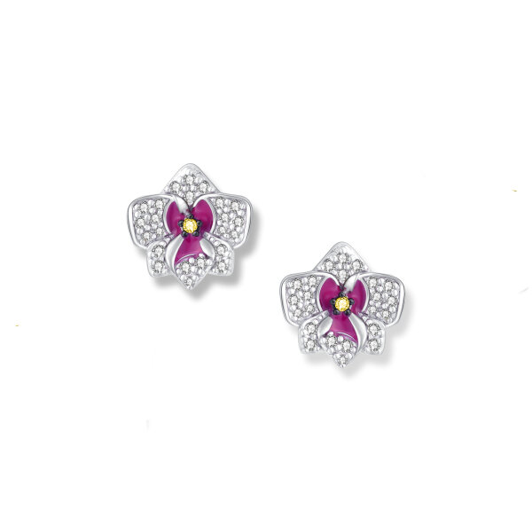 Cynthia Orchid Earrings